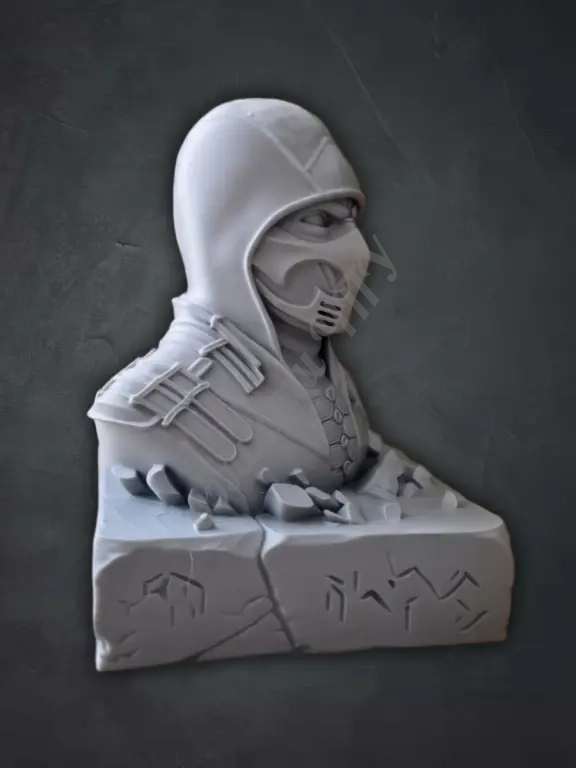 3 Д модель скорпион Mortal Kombat бюст