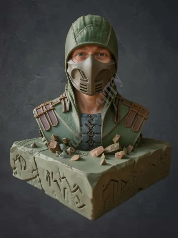 3 Д модель скорпион Mortal Kombat бюст