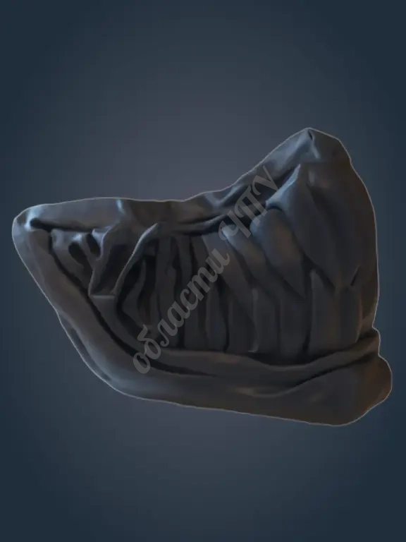 Заготовка 3D модель маска пасть венома
